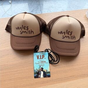 Myles Smith Set of 2 Hats & Signed VIP Lanyard
